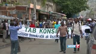 Protesters demand justice for Haiti Carnival victims [upl. by Gautea]