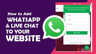 How to add WhatsApp Chat and Live Chat to Your Website [upl. by Rosalia123]