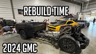 Rebuilding my totaled 2024 twin turbo GMC Truck [upl. by Alym]