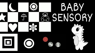 Baby Sensory Video with Music  Infant Visual Stimulation  Black and White Shapes  High Contrast [upl. by Lada332]