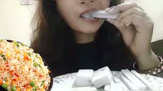 Dry white salet bar  crunchy  saleti eating asmr [upl. by Audrit651]