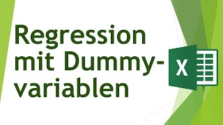 Regression mit kategorialen Variablen DummyVariablen in Excel  Daten analysieren in Excel 69 [upl. by Clare]