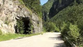 Strada abbandonata sul canale di Agordo ex tratto ferroviario [upl. by Soigroeg]