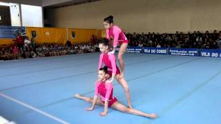 Gymnastics  Acrobatic Portuguese district championship  WG Juvenile ACM [upl. by Aisyle]