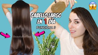 DEJÉ AGUA DE ROMERO EN MI CABELLO POR 24 HORAS CRECE MUCHÍSIMO😱 [upl. by Eihtak]