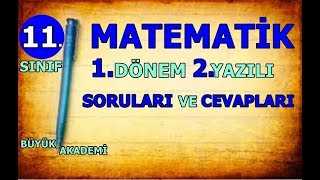 11Sınıf Matematik 1Dönem 2Yazılı Soruları ve Çözümleri [upl. by Barrow514]