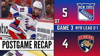 New York Rangers vs Florida Panthers Eastern Conference Final Game 3 Postgame Show [upl. by Affra]