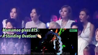 Mamamoo reacting to BTS quotIDOLquot  2018 MMA [upl. by Asile]