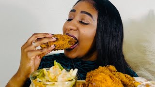 FRIED CHICKEN MUKBANG HARASSMENT 😳🤣 [upl. by Starling]