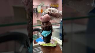 Ice Cream Tower🍦 Three Flavours😍 ytshorts icecream youtube [upl. by Anilef]