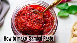 How to make Malaysian Sambal paste  Perfect for Nasi Lemak Sambal [upl. by May]