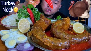 Eating The Best Part of Turkey🦃  DELICIOUS TURKEY NECK MUKBANG😋 [upl. by Olsen]