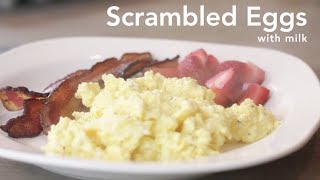 How to Cook Scrambled Eggs with milk [upl. by Pansy]