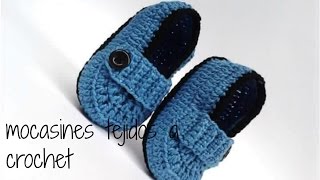 mocasines tejidos a crochet para bebe [upl. by Airtina]