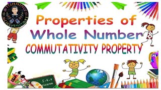 Property of Whole Number  Commutativity Property  Grade 6 [upl. by Kippie]