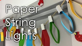 Tutorial  Template FREE Christmas Paper String Lights [upl. by Edrea433]