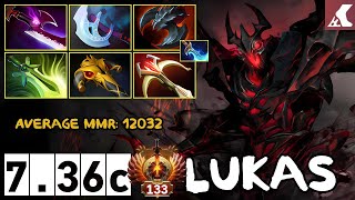 Shadow Fiend Pos 1  Average MMR 12032  Lukas  736c  Immortal Dota 2 Pro Plays [upl. by Eneleahcim]