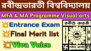 Rabindra Bharati University pg addmission 202425MFA amp MA Programme Entrance Exam DateAll update [upl. by Adliw736]