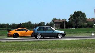 drage raceFiat uno turbo VS Porsche GT3 RS [upl. by Coh507]