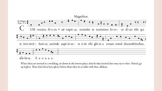 Magnificat Antiphon quotCum vocatus fuerisquot for Vespers 16th Sunday after Pentecost [upl. by Adirehs]