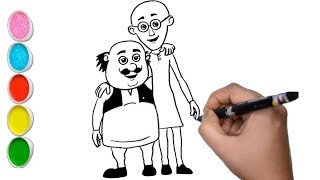 Motu Patlu Cartoon Drawing How to draw Motu Patlu Easy Learn to Draw draw motu from motu patlu [upl. by Corotto]