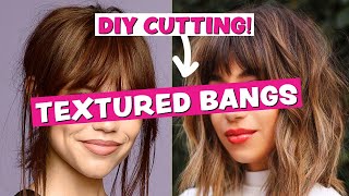 Learn How to Cut Your Own Trendy Textured Bangs with a Pro Hairdresser [upl. by Robert]