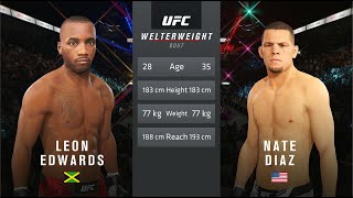 Leon Edwards vs Nate Diaz Full Fight [upl. by Acina]