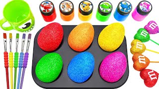 Satisfying Video Rainbow Mixing All Lollipop amp Color EGGS From Magic Glitter Candy amp Cutting ASMR [upl. by Elrod]