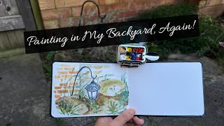 Relaxing Watercolor Sketch In my Backyard [upl. by Bailey723]