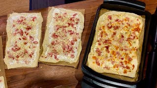 Flammkuchen im Tefal OptiGrill SnackingampBaking [upl. by Eddi]