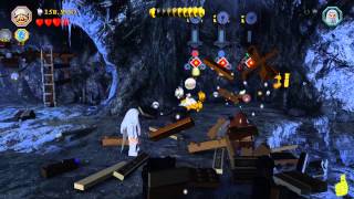 Lego The Hobbit Lvl 6 Over Hill and Under Hill  FREE PLAY All Minikits Treasures amp Design  HTG [upl. by Spillar]