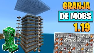 LA MEJOR GRANJA de MOBS para Minecraft Bedrock 119  Minecraft PE  Xbox  Ps4 [upl. by Polly]