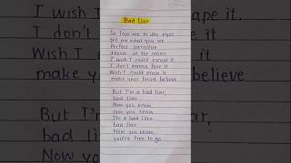 Bad liar lyrics english imaginedragons englishsonglyrics [upl. by Ennyroc]