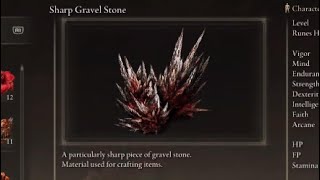 Elden Ring DLC Sharp Gravel Stone Farming Location Jagged Peak [upl. by Ellered]