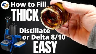 How to Fill THICK Distillate  Delta 8  CoolJarz HotShot 1500 Cartridge Filler [upl. by Alroy]