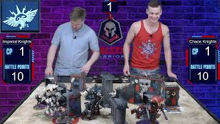 Imperial Knights vs Chaos Knights  10th Edition Warhammer 40K Battle Report warhammer40k [upl. by Llevron574]