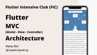 Flutter Architecture MVC Model View Controller  Flutter Intensive Club FIC [upl. by Kehsihba]