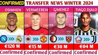 ALL CONFIRMED AND RUMOURS WINTER TRANSFER NEWSDONE DEALS✔VERMEEREN TO MAN UTDDJALO TO JUVENTUS [upl. by Nirat582]