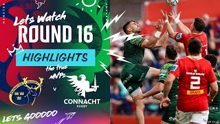 Munster v Connacht  Instant Highlights  Round 16  URC 202324 [upl. by Ellehcem451]