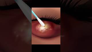 Part 2 ASMR Eye Cleaning Pimple Treatment and Deep Lashes Cleaning shorts asmr asmreyeexam [upl. by Anallise687]