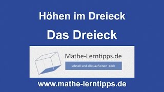 Höhen im Dreieck  Verständlich erklärt  mathelerntippsde [upl. by Ennaus812]