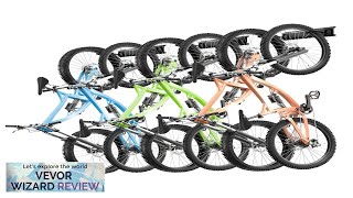 VEVOR Bike Storage Rack 6 Bike Racks and 5 Helmets Hooks Wall Review [upl. by Nahk]