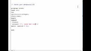 Programación en Pascal  CASE con REPEAT [upl. by Jacinthe]