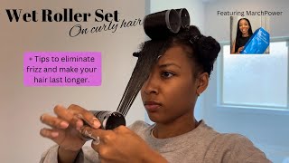 HOW TO STRAIGHTEN NATURAL HAIR WITHOUT HEAT DAMAGE  Roller set FAIL  Sponsored by MarchPower [upl. by Barbi]