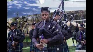 Zimbabwe National AnthemChurchill School Pipe Band [upl. by Nohsyar]