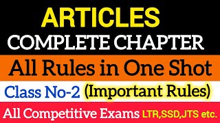 Articles  English Grammar Articles  Rules of Articles [upl. by Leamse]