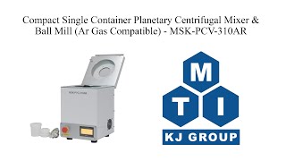 Compact Single Container Planetary Centrifugal Mixer amp Ball Mill  MSKPCV310AR [upl. by Arimihc637]