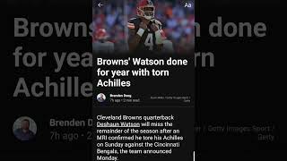 Deshawn Watson has torn achillies nfl football nflnews clevelandbrowns shorts [upl. by Akvir]