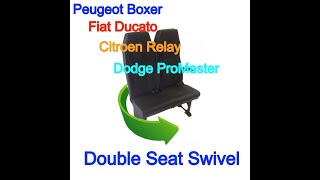 Double Van Seat Swivel for Peugeot Boxer Fiat Ducato and Citroen Relay [upl. by Tenaej181]