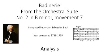 Badinerie Analysis  Motif section A [upl. by Irme]